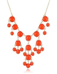 Cabochon Bib Necklace, 22"