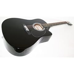 4/4 Westerngitarre mit Cutaway in schwarz