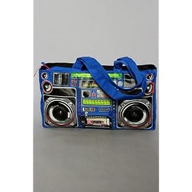 Loop Design The Ghetto Blaster Tote w/Working Speakers in Cobalt,Bags (Handbags/Totes) for Women
