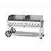 Crown Verity MCB-72WGP-NG 72" Mobile Gas Commercial Outdoor Charbroiler w/Water Pan, NG