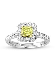 1.15ct Natural Fancy Yellow Fashion Engagment Ring 18k Gold