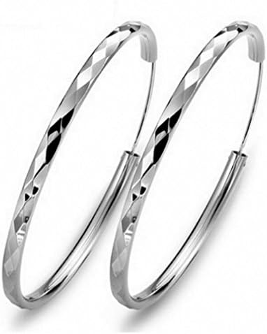Silver Masters 925 Sterling Silver Hoop Earrings 40CM