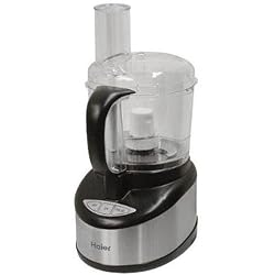 Haier HFP400SS 400-Watt 10-Cup Food Processor, Stainless Steel with Black Trim