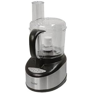 Haier HFP400SS 400-Watt 10-Cup Food Processor, Stainless Steel with Black Trim by Haier