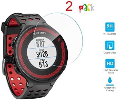 HYAIT GARMIN Forerunner 230 235 620 630 Watch Screen Protector 2-Pack Real 0.2mm Premium iWatch Tempered Glass Screen Protector Film for GARMIN Watch