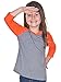 Kavio! Little Girls 3-6X Sheer Jersey Contrast V Neck Raglan 3/4 Sleeve
