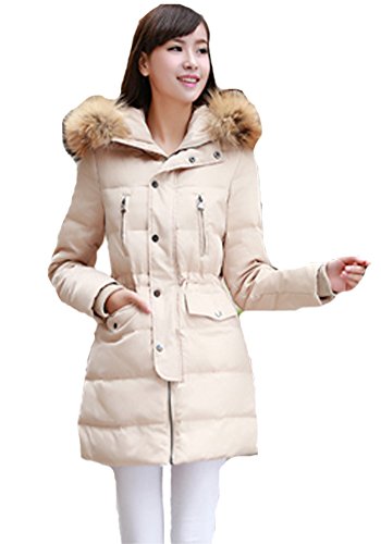 (クィーンシャイニー) QUEENSHINY ファッション レディース ホワイト アヒル羽毛 ダウンジャケット