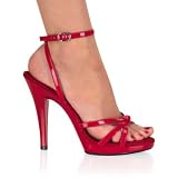 Sandals - Spike Angel - FLAIR-436, 4 1/2" Stiletto Heel Strappy Ankle Wrap PF Sandal