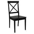 Marquette X-Back Chair Set of 2- Black