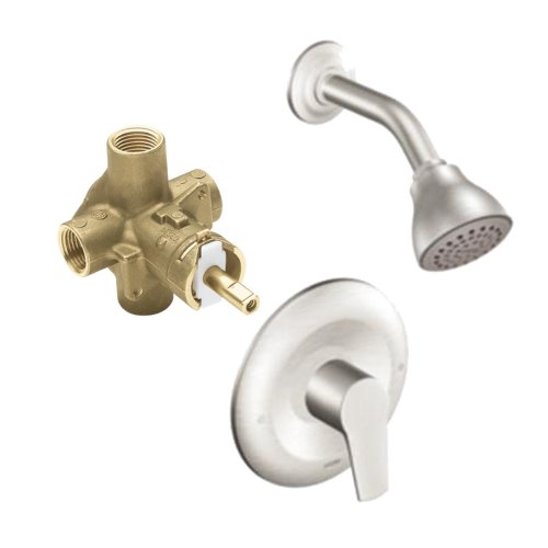 Moen T2802BN-2510 Method Posi-Temp Shower Trim Kit with Lever Handle and Valve, Brushed Nickel