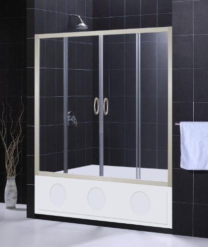 DreamLine SHDR-1160586-04 Visions Shower Tub Door, Brushed Nickel
