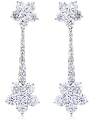 Diamond & 18k White Gold Dangle Earrings