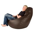 GIANT High Back Bean Bag Chair by Hi-BagZ® - XXXL Gaming Bean Bags Faux Leather BROWN - Big Brother of the Famous Hi-BagZ® Gaming Beanbag from Hi-BagZ®