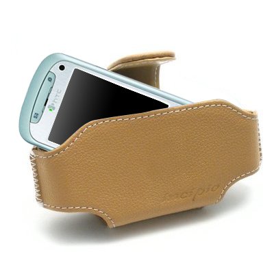 Tan Leather Pouch Holster Case for HTC TyTN by Incipio