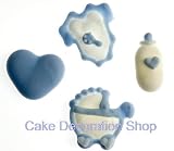 Blue Baby Sugar Decorations Set (12pcs)