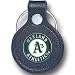Small Leather & Pewter MLB Key Ring - Oakland Athletics