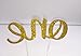 Handmade 1st First Birthday Cake Topper Decoration - Double Sided Gold Glitter Stock