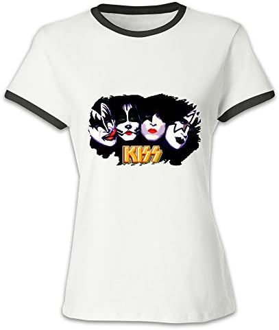 Love Hard Rock Band Kiss Tour 2016 Logo T Shirt For Women Black