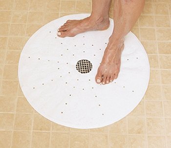 HealthPersonalCare: Round Shower Safety Mats   White