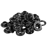 SK11(エスケー11) プラスチック 両面ハトメ玉 10mm 黒 20組入り NO.185B