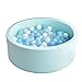 Wonder Space Deluxe Kids Round Ball Pit, Premium Handmade Kiddie Balls Pool, Soft Indoor Outdoor Nursery Baby Playpen, Ideal Gift Play Toy for Children Toddler Infant Boys & Girls (Light Blue)