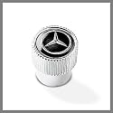 Mercedes-Benz Logo Black Tire Stem Valve Caps