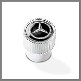 Mercedes-Benz Logo Black Tire Stem Valve Caps