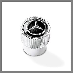 41uSUWQApjL. SL500 AA300  Mercedes Benz Logo Black Tire Stem Valve Caps