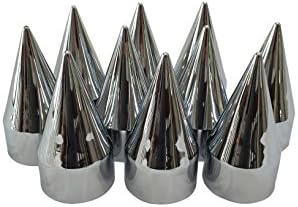 20 Pack of 33mm Lug Nut Cover Chrome Plastic Rocket Spike Push On for Commercial Heavy Semi Trucks (Peterbilt, Kenworth, Volvo, Mack, International, Freightliner, Western Star) from Diesel Laptops