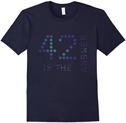 Men's 42 Is The Answer To Everything Shirt Large Navy