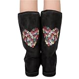 Flurri17 Peace Sign Knee High Boot BLACK