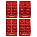 4 Pack BarberMate Blade Rack Storage Tray - Holds 10 Clipper Blades (Red)