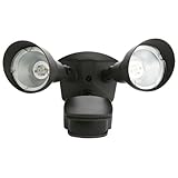 Designers Edge L-988BR 240-Degree-Sensor Twin-Head Super-Bright LED Motion-Activated Floodlight, Bronze
