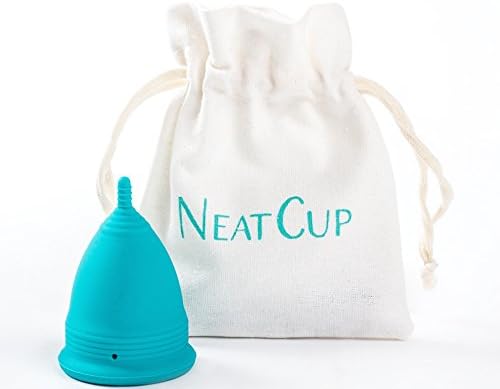 Best Menstrual Cup made of 100% German medical grade silicone, healthy alternative to tampons/pads, ecological and economical.Clean protection up to 12 hours, easy to use. NeatCup (Size: L, Turquoise)