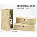 Weinkiste mit Klappdeckel f�r 2 Flaschen | Wooden boxes with hinged lid for 2 bottles