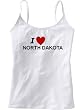 I LOVE NORTH DAKOTA - State Series - White Women's / Girls Camisole (Girlie / Babydoll)