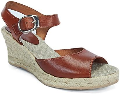 SKA BETTY V5N Tan Espadrille Strapy Wedge Sandals