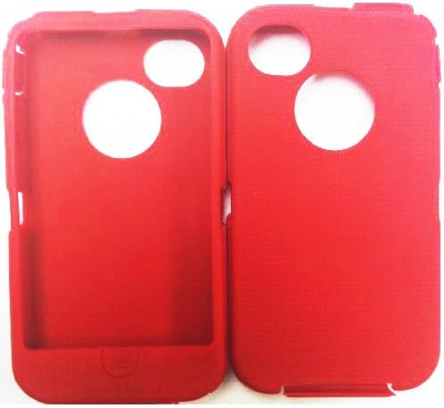 Otterbox Defender Replacement Silicone Skin Case with Oval Cutout for iPhone 4/4S - Red
