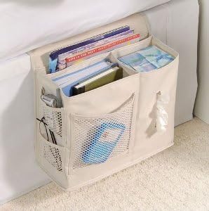 Topeva Oxford Fabric 6 Pocket Bedside Clutter Cabinet (Off-white)