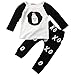 Baby Boys Long Sleeve T-shirt and Elastic Waist Long Pants Outfit (80(6-12M), Navy)