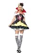 Sexy 3Pc Alice In Wonderland Queen Of Hearts Halloween Costume