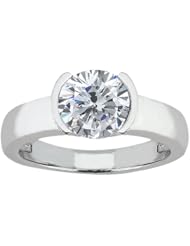 0.50 Ct Round H/I I1 Diamond 14K White Gold Ring