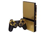 PlayStation 2 Slim (PS2 Slim) Skin - NEW - BRUSHED GOLD system skins faceplate decal mod