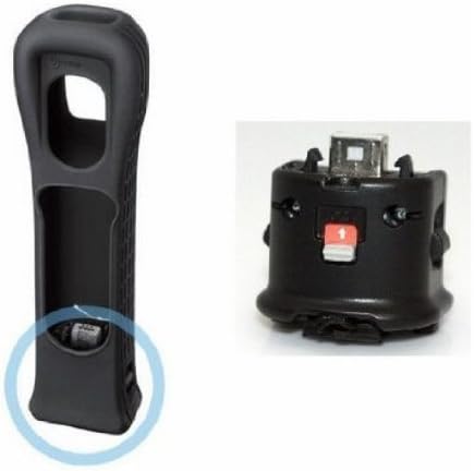 Yatimo Wii Motion Plus Adapter for Nintendo Wii Remote Controller + Silicone Sleeve (Black)