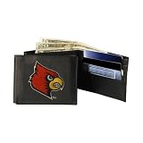 Louisville Cardinals Embroidered Billfold Wallet - Black