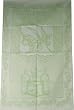 Set of 3 Pale Nile Green pastel Jacquard Tea Dish Towel with Olive Oil Design Huile d'Olive