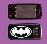 Cell Phone BATMAN LOGO 1.5"X2.5" White Vinyl Sticker (Fits the back of most cell phones)