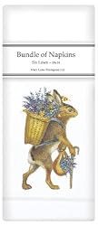 Rabbits with Flowers Assorted Napkin Bundle
