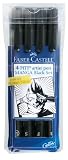 Produkt-Bild: Faber-Castell 167132 - Pitt artist pen Manga Set Black 4er