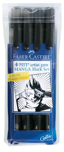 Faber-Castell Manga-Tuschestifte in Etui schwarz Preisvergleich